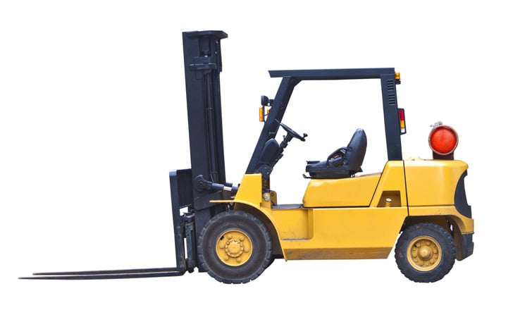 fork lift truck isolated on white