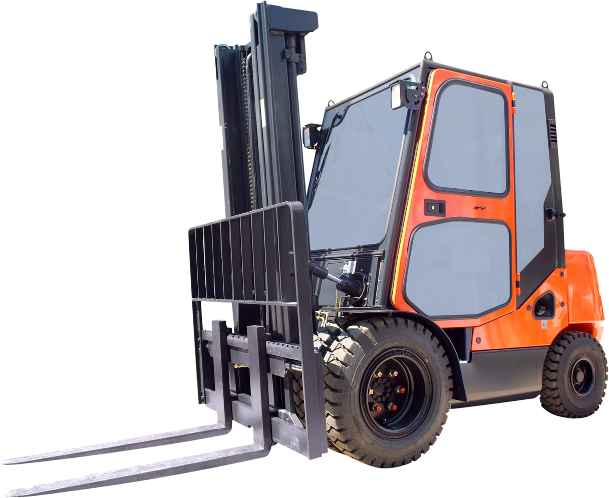 Orange Fork Lift